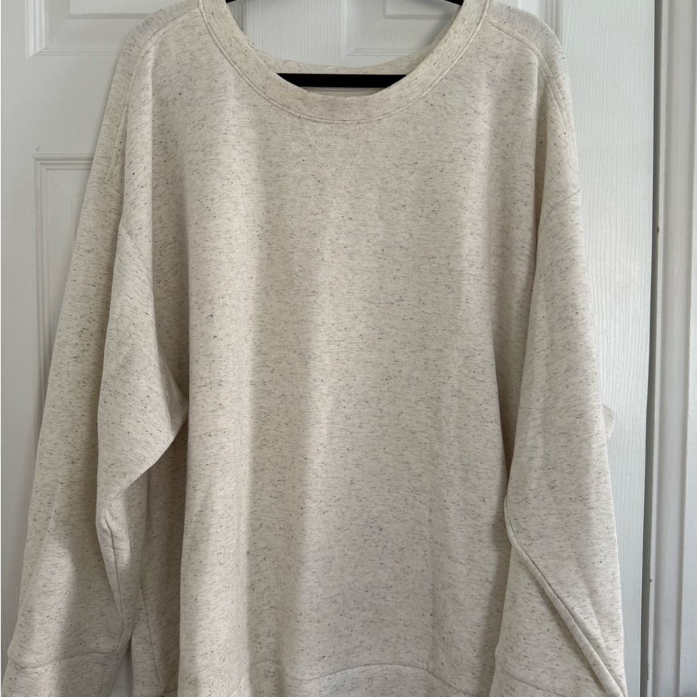 Lane Bryant LIVI Softest Ever Sweatshirt - Cream Speckled - 26/28